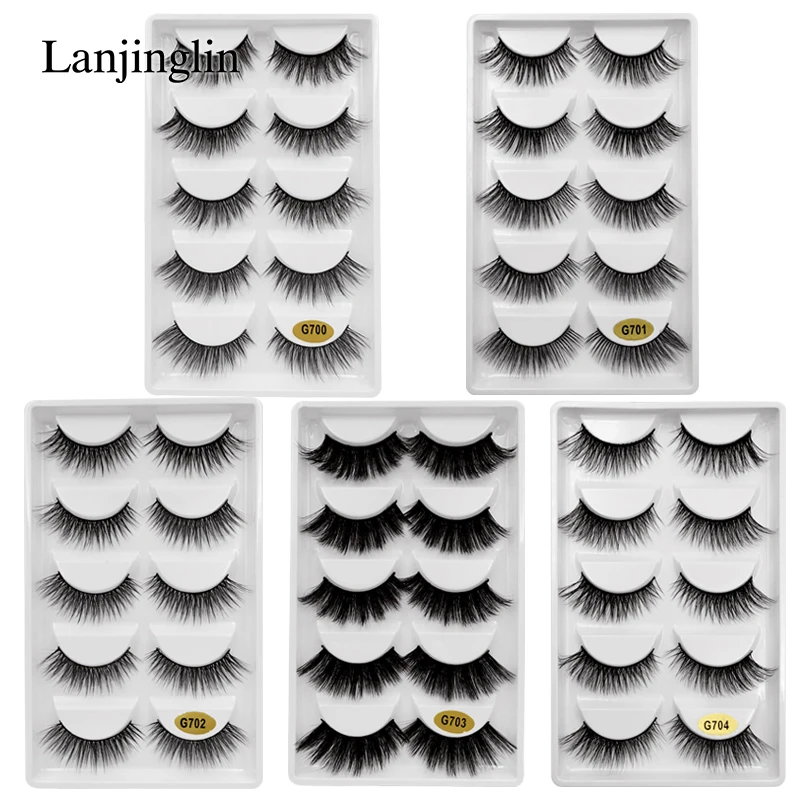 LANJINGLIN 5 pairs strip mink lashes 3d long false eyelashes makeup thick fake eye lashes volume mink eyelashes extension #G7
LANJINGLIN 5 pairs strip mink lashes 3d long false eyelashes makeup thick fake eye lashes volume mink eyelashes extension #G7
