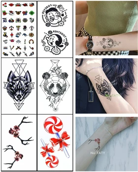 Nu-TATY Waterproof Temporary Sticker Antlers Lollipop Popeye Wolf Panda Cartoon Small Pattern Body Arm Men Fake Tattoo Stickers
Nu-TATY Waterproof Temporary Sticker Antlers Lollipop Popeye Wolf Panda Cartoon Small Pattern Body Arm Men Fake Tattoo Stickers