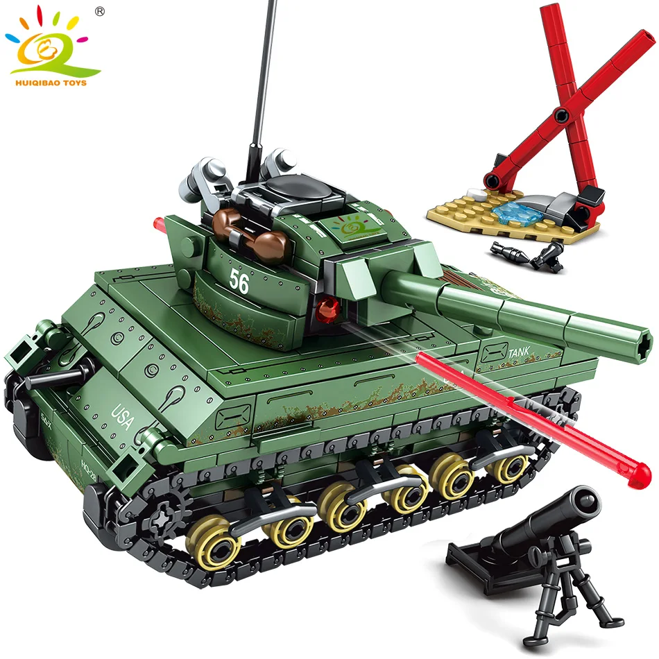 437pcs WW2 US M4 Sherman Tanks Building Blocks legoing Army Soldier Military Model Bricks kit Construction Toys for children boy
437pcs WW2 US M4 Sherman Tanks Building Blocks legoing Army Soldier Military Model Bricks kit Construction Toys for children boy