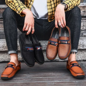 Italian Black Brown Khaki Brand Lazy Slip on Men Moccasins Loafers Classic Business Leather Men Casual Comfortable Flats Shoes
Italian Black Brown Khaki Brand Lazy Slip on Men Moccasins Loafers Classic Business Leather Men Casual Comfortable Flats Shoes