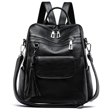 Women Luxury Backpack Casual Tassel Bag High Quality Leather Female Shoulder Bag Fashion Teenage Girl School Bag Travel Backpack
Women Luxury Backpack Casual Tassel Bag High Quality Leather Female Shoulder Bag Fashion Teenage Girl School Bag Travel Backpack