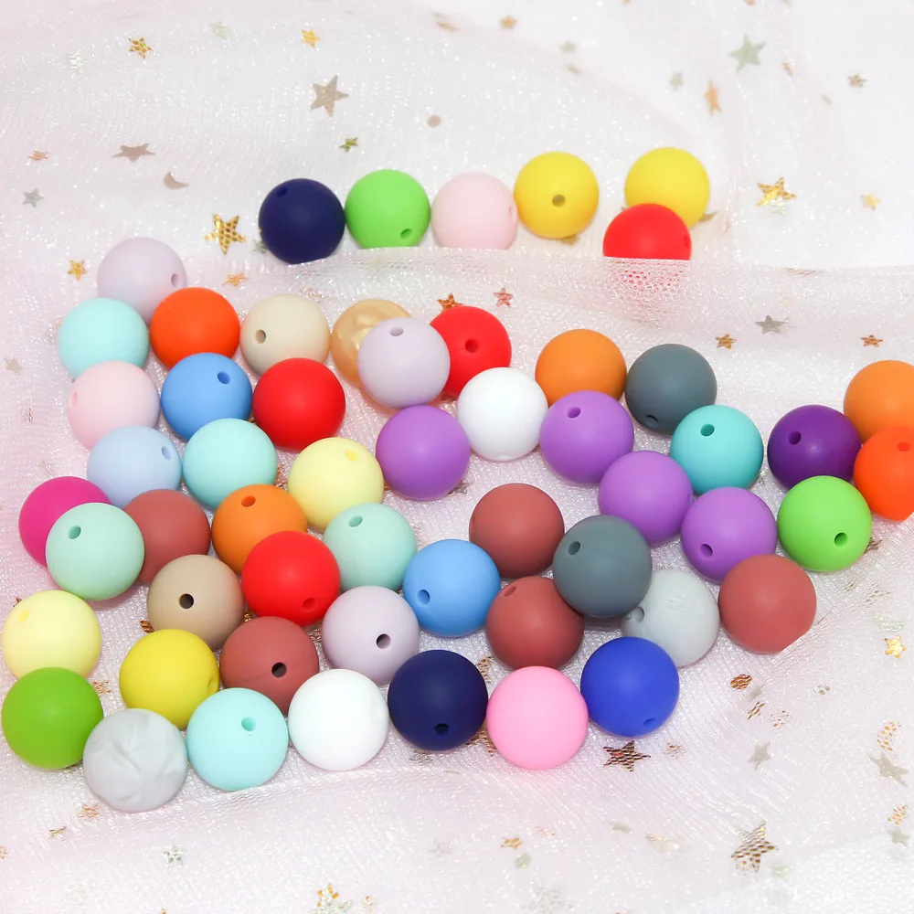 Cute-Idea 15mm 1000pcs silicone beads loose round teether chewable teething pacifier nursing Accessories soft baby product
Cute-Idea 15mm 1000pcs silicone beads loose round teether chewable teething pacifier nursing Accessories soft baby product