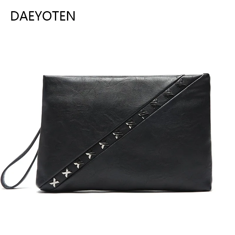 DAEYOTEN 2020 New Rivets Envelope Bag Famous Brands Men's Clutch Handbags and Purses PU Leather Handbag Free Shipping ZM0476
DAEYOTEN 2020 New Rivets Envelope Bag Famous Brands Men's Clutch Handbags and Purses PU Leather Handbag Free Shipping ZM0476