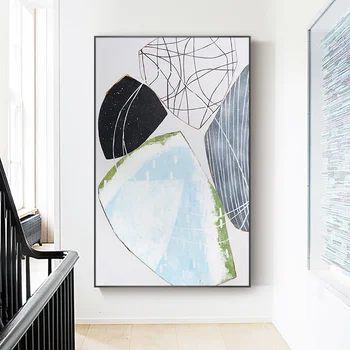 Hand-painted Oil Painting Abstract Art Modern Minimalist Home Entrance Decorative Painting Vertical Version Of Nordic Light Luxu
Hand-painted Oil Painting Abstract Art Modern Minimalist Home Entrance Decorative Painting Vertical Version Of Nordic Light Luxu