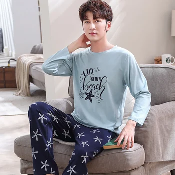 Plus Size 3XL Men's Pajamas Homewear Autumn Cotton Pajamas Set with Pants Male Sleepwear Long Sleeve Cotton Home Clothes for Men
Plus Size 3XL Men's Pajamas Homewear Autumn Cotton Pajamas Set with Pants Male Sleepwear Long Sleeve Cotton Home Clothes for Men