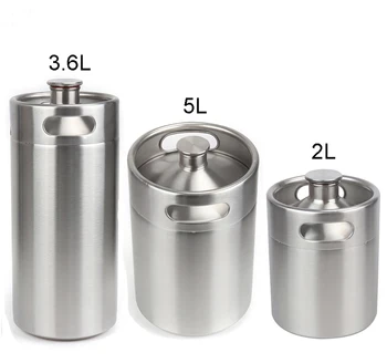 5L/3.6L/2L 304 Stainless Steel Beer Kegs Pressurized Growler Container Portable Mini Home Brewing Beer Bottle
5L/3.6L/2L 304 Stainless Steel Beer Kegs Pressurized Growler Container Portable Mini Home Brewing Beer Bottle