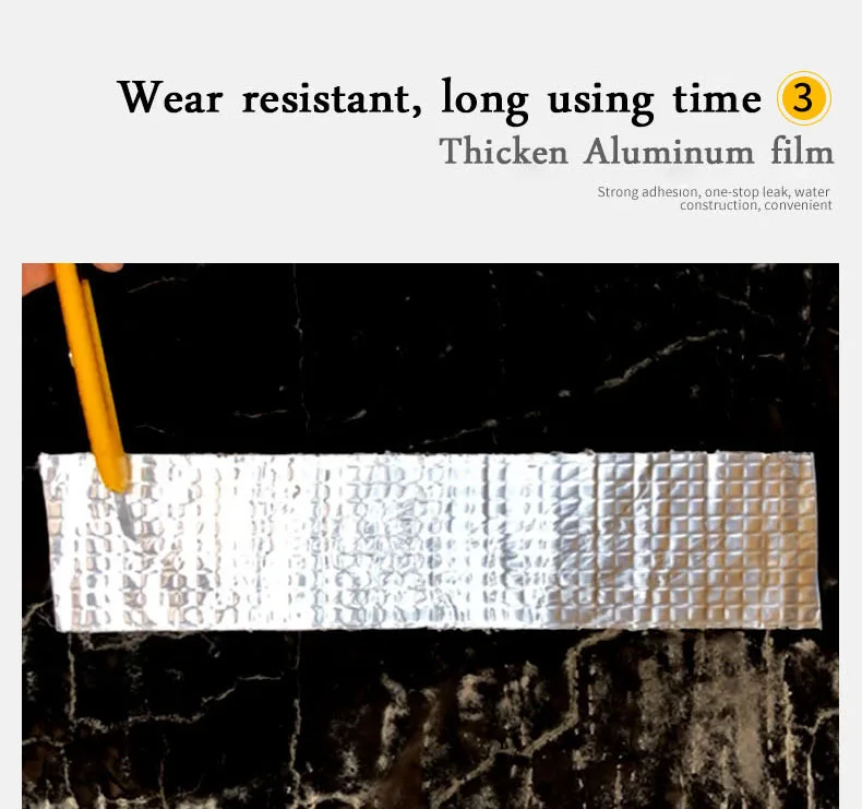 Generic Super Waterproof Aluminium Foil Butyl Rubber Tape Adhesive