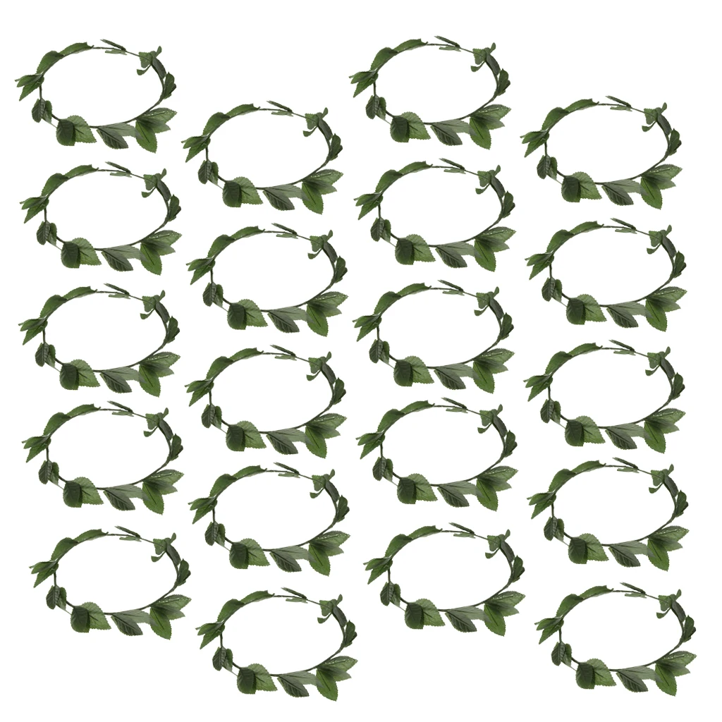 Set of 20 Pieces Novelty Greek Roman Goddess Toga Leaves Laurel Wreath Headband Beach Party Costume Photo Prop Set of 20 Pieces Novelty Greek Roman Goddess Toga Leaves Laurel Wreath Headband Beach Party Costume Photo Prop