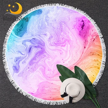 BlessLiving Colorful Marble Large Round Beach Towel for Adult Pastel Quicksand Bath Towel Bright Girly Sunblock Blanket Cover
BlessLiving Colorful Marble Large Round Beach Towel for Adult Pastel Quicksand Bath Towel Bright Girly Sunblock Blanket Cover