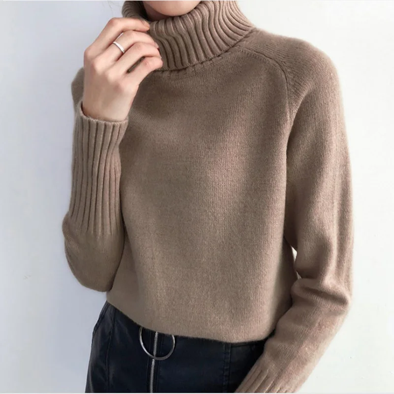 2019 Autumn Winter Turtleneck Sweaters Women Solid Knitted Women's Sweater Pullover Fashion Tricot Jersey Jumper Pull Ladies
2019 Autumn Winter Turtleneck Sweaters Women Solid Knitted Women's Sweater Pullover Fashion Tricot Jersey Jumper Pull Ladies