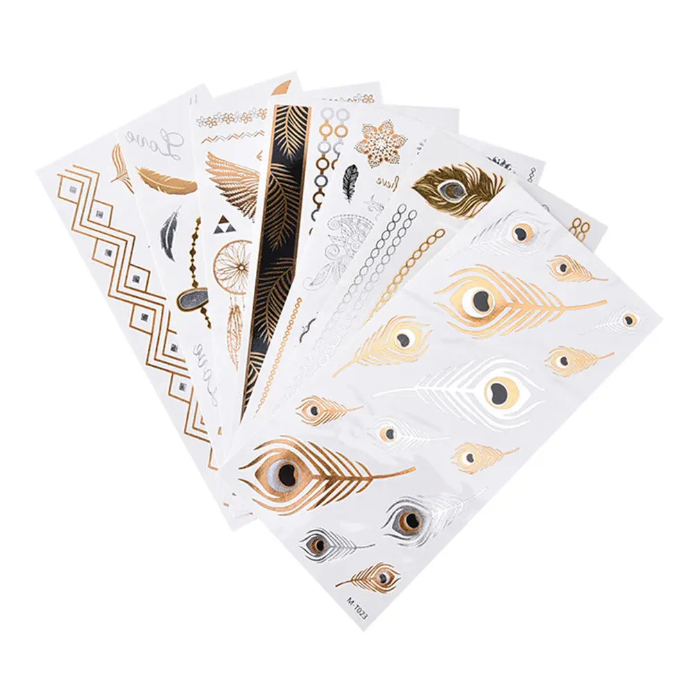 AACAR Temporary Fake Gold Chain tattoos Waterproof Water Transfer Word Stickers Feather Mandala Flower Women Body Art
AACAR Temporary Fake Gold Chain tattoos Waterproof Water Transfer Word Stickers Feather Mandala Flower Women Body Art