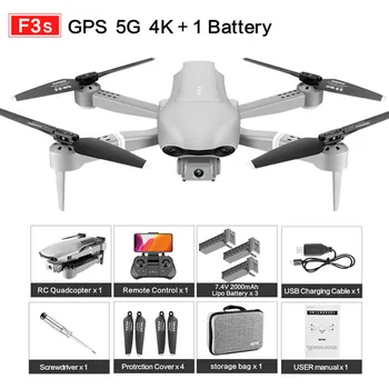 F-3 GPS Drone W/4K HD Dual Camera WIFI FPV RC Quadcopter Foldable Smart Drone RC Helicopters Quadrocopter RTF Dron For Gift
F-3 GPS Drone W/4K HD Dual Camera WIFI FPV RC Quadcopter Foldable Smart Drone RC Helicopters Quadrocopter RTF Dron For Gift