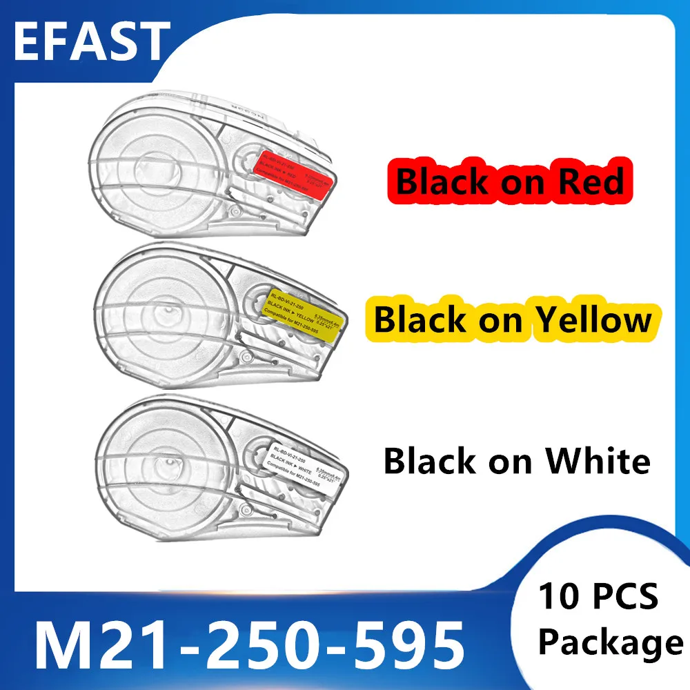 10Pack M21 250 595 Vinyl Label Ribbon Black on Red Yellow White For BMP21 PLUS Printer Black On White M21-250-595 6.35mm * 6.4m
10Pack M21 250 595 Vinyl Label Ribbon Black on Red Yellow White For BMP21 PLUS Printer Black On White M21-250-595 6.35mm * 6.4m