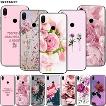 핑크 꽃 모란 케이스 xiaomi redmi 4a 4x5 5a 6 6a 7 7a s2 참고 go k20 pro plus prime 8 t(China)