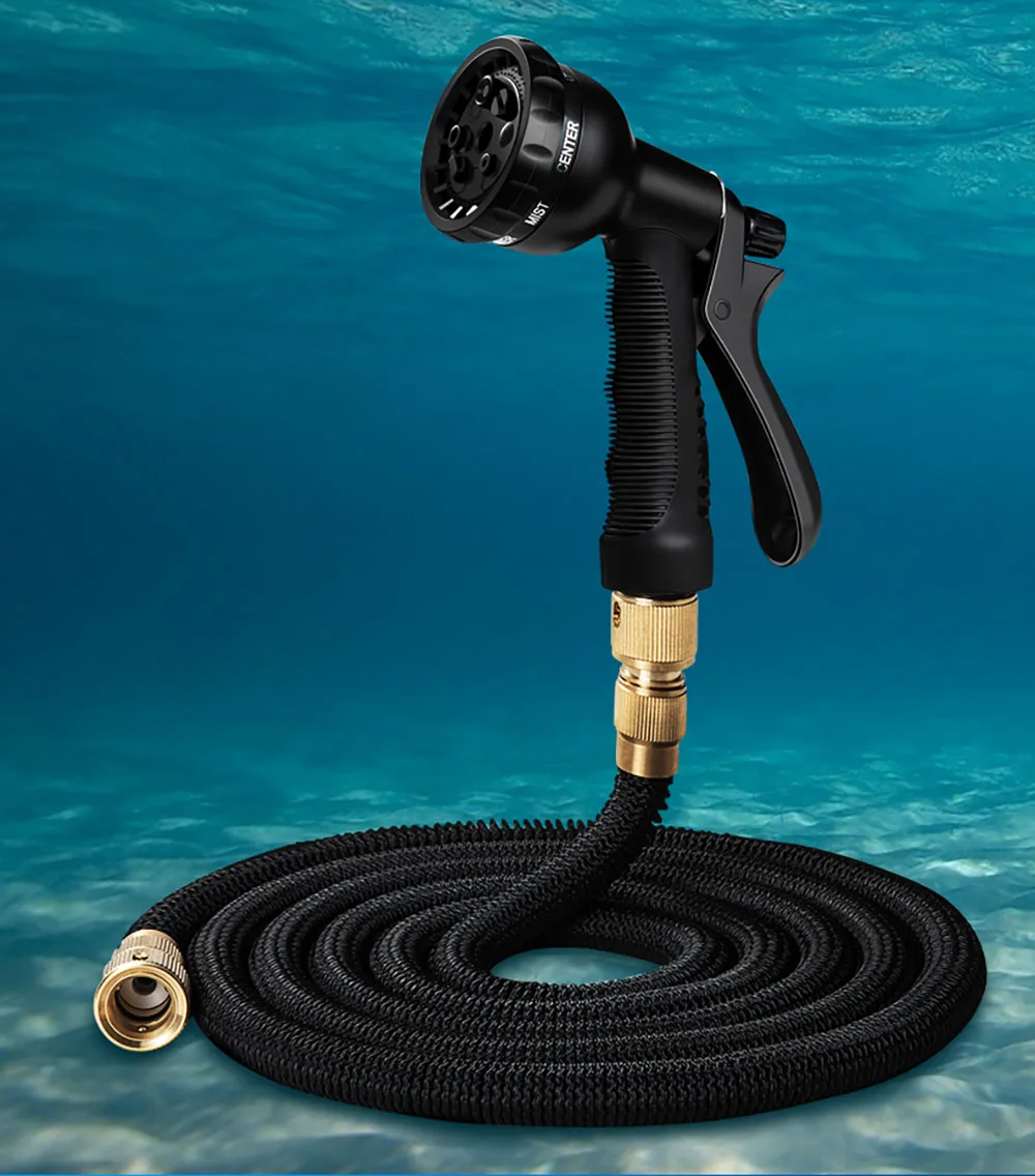 The Expandable Flexible Water Hose with Spray Gun is a must-have for any garden. With the ability to quickly expand up to 3x its original length and a built-in spray gun, you can easily water plants and clean hard-to-reach spaces.