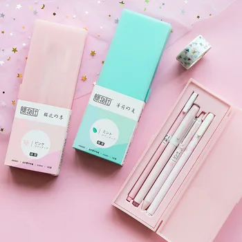Macaroon Color Pink Mint Sakura Gel Pen Set With Pencil Box The Office Pens 0.5mm Black Ink Cute School Girls Gift Stationery
Macaroon Color Pink Mint Sakura Gel Pen Set With Pencil Box The Office Pens 0.5mm Black Ink Cute School Girls Gift Stationery