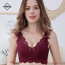 

vvbras New Lace Push Up Bras For Women Plus Size Bra Plunge Bralette Sexy Lingerie Underwire Brassiere BH Big Breast Underwear