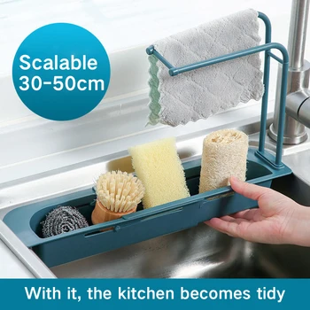 Telescopic Sink Rack Holder Soap Sponge Drain Rack Storage Basket Washing Sink Drying Rack Kitchen Faucet Drain Storage Rack
Telescopic Sink Rack Holder Soap Sponge Drain Rack Storage Basket Washing Sink Drying Rack Kitchen Faucet Drain Storage Rack
