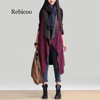 Jacket Women Casual Long Chalecos Para Mujer Spliced Both Sides Art Fan Loose Solid Coats Cardigan Gilet Femme Chaleco Plus Size
Jacket Women Casual Long Chalecos Para Mujer Spliced Both Sides Art Fan Loose Solid Coats Cardigan Gilet Femme Chaleco Plus Size