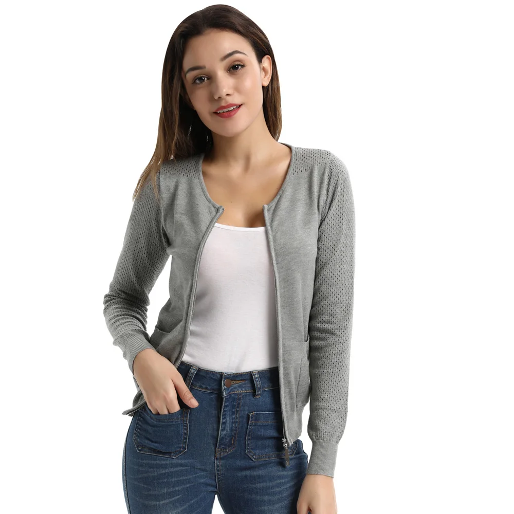 Curlbiuty Women's Long Sleeve Crew Neck Hollowed-out Zipper-Up Knitwear Cardigan Cardigan Plus Size Winter Clothes Women 2019
Curlbiuty Women's Long Sleeve Crew Neck Hollowed-out Zipper-Up Knitwear Cardigan Cardigan Plus Size Winter Clothes Women 2019