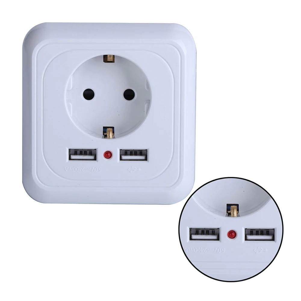 2.4A Dual USB Port Wall Charger Adapter Charging Wall Charger Adapter EU Plug Socket Power Outlet
2.4A Dual USB Port Wall Charger Adapter Charging Wall Charger Adapter EU Plug Socket Power Outlet