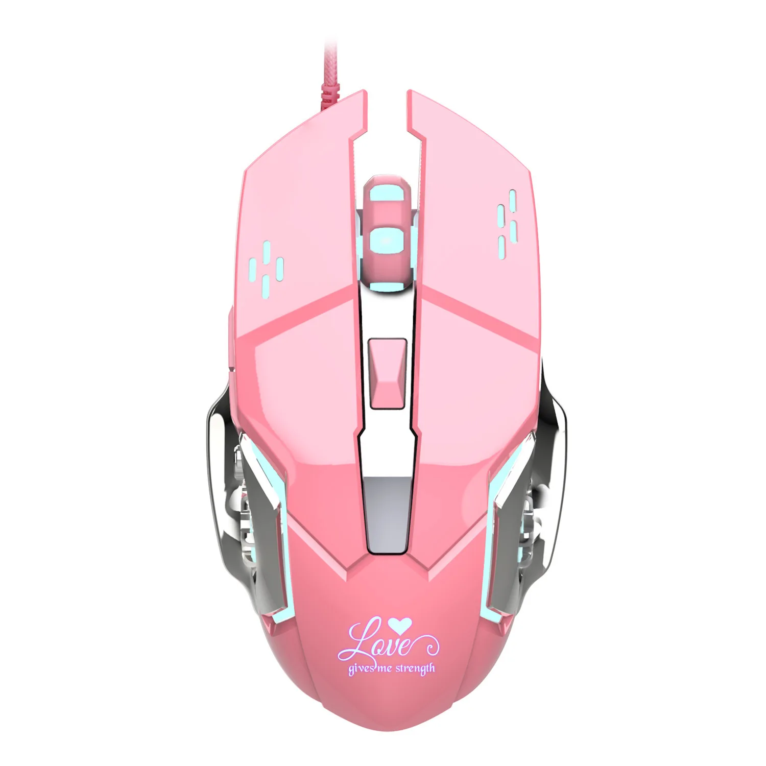 Pink gaming mouse 3200dpi white light design is not glaring stylish and beautiful suitable for office gaming mice
Pink gaming mouse 3200dpi white light design is not glaring stylish and beautiful suitable for office gaming mice