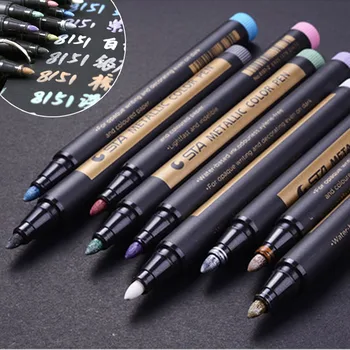 1 PCS Metallic Marker Pen Paint Highlighter Pen for Graffiti DIY Photo Album Pen Art Supplies Office School Stationery 10 Colors
1 PCS Metallic Marker Pen Paint Highlighter Pen for Graffiti DIY Photo Album Pen Art Supplies Office School Stationery 10 Colors