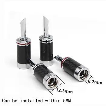 HIFI Rhodium Plated Tellurium Copper Carbon DIY Fiber Speaker Cable BFA Banana Male Terminal Jack Plug Audio Connector
HIFI Rhodium Plated Tellurium Copper Carbon DIY Fiber Speaker Cable BFA Banana Male Terminal Jack Plug Audio Connector