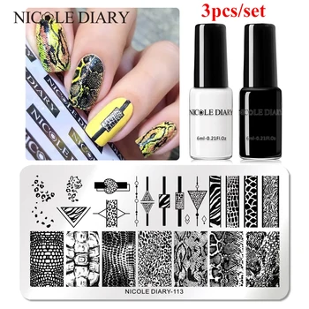 NICOLE DIARY Snake Nail Stamping Plates Stamping Polish Flower Maple Leaf Nail Art Image Plate Stamping Polishes
NICOLE DIARY Snake Nail Stamping Plates Stamping Polish Flower Maple Leaf Nail Art Image Plate Stamping Polishes