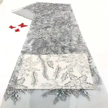 3D Sequins lace fabric net lace fabric gray Sequins lace fabric for haute couture dress FF71
3D Sequins lace fabric net lace fabric gray Sequins lace fabric for haute couture dress FF71