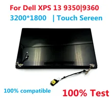 Écran LCD Original 13,3 pouces pour Dell XPS 13, 9350, 9360, 1920x1080, 07TH8V, P54G, P54G002, argent, 9360 9350=