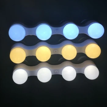 LED Mirror Light Portable Vanity Lights Makeup Light Cup 4 Bulb Makeup Accessory For Home Travel (White, Tricolor Pattern) 
LED Mirror Light Portable Vanity Lights Makeup Light Cup 4 Bulb Makeup Accessory For Home Travel (White, Tricolor Pattern)