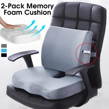 Memory Foam Seat Cushion Orthopedic Pillow Coccyx Office Chair Cushion Support Waist Back Cushion Car Seat Hip massage Pad Sets
Memory Foam Seat Cushion Orthopedic Pillow Coccyx Office Chair Cushion Support Waist Back Cushion Car Seat Hip massage Pad Sets