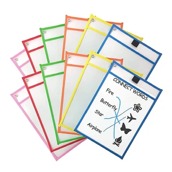 10 Dry Erasable Pockets Reusable Transparent Write And Wipe Drawing Board Dry Brush Bag File Pocket For Teaching Kids Pastels
10 Dry Erasable Pockets Reusable Transparent Write And Wipe Drawing Board Dry Brush Bag File Pocket For Teaching Kids Pastels