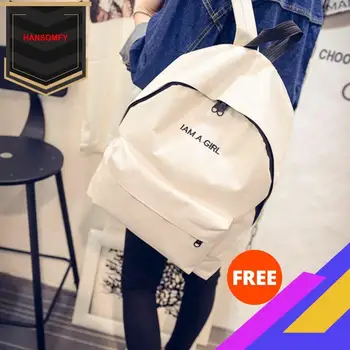 2020 New Fashion Lettered Solid Color Unisex Canvas Backpack Korean Style Schoolbag Middle School Student Couple's Backpack
2020 New Fashion Lettered Solid Color Unisex Canvas Backpack Korean Style Schoolbag Middle School Student Couple's Backpack