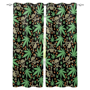 Skull And Leaves Window Curtains Living Room Fabric Drapes Curtain Home Draperies Curtains for Kitchen
Skull And Leaves Window Curtains Living Room Fabric Drapes Curtain Home Draperies Curtains for Kitchen