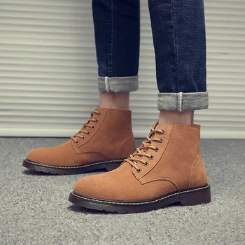 2019 New Snow Boots Men's Shoes Fashion Vintage Men's Desert Tooling Boots Trend Cow Suede Leather Riding Boots
2019 New Snow Boots Men's Shoes Fashion Vintage Men's Desert Tooling Boots Trend Cow Suede Leather Riding Boots