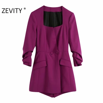 Zevity Women Square Collar Solid Color Double Layer Suits Playsuits Office Ladies Conjoined Shorts Chic Business Rompers Ds4525
Zevity Women Square Collar Solid Color Double Layer Suits Playsuits Office Ladies Conjoined Shorts Chic Business Rompers Ds4525