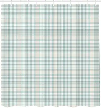 Muted Colors Shower Curtain Continuous Concept Pastel Plaid Layout Cloth Fabric Bathroom Decor Set with Hooks 75" Long Pale
Muted Colors Shower Curtain Continuous Concept Pastel Plaid Layout Cloth Fabric Bathroom Decor Set with Hooks 75" Long Pale