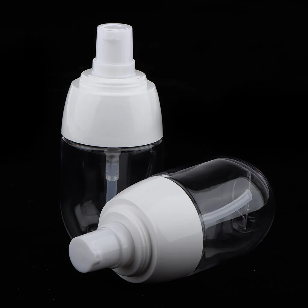 2Pcs/set Clear Travel Empty Cream Shampoo Lotion Pump Bottles with Lid for Refillable Cosmetic 2Pcs/set Clear Travel Empty Cream Shampoo Lotion Pump Bottles with Lid for Refillable Cosmetic