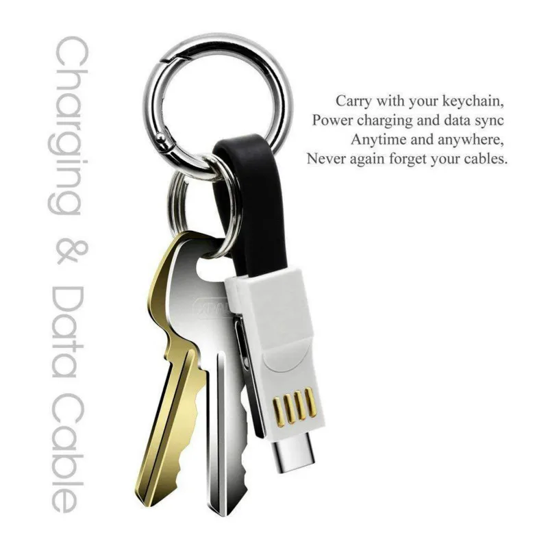 Hot 3 in 1 USB Cable Micro USB Type C Cable For Lightning Cable For iPhone Samsung 2.4 A Mini Keychain Charger Charging Cables
Hot 3 in 1 USB Cable Micro USB Type C Cable For Lightning Cable For iPhone Samsung 2.4 A Mini Keychain Charger Charging Cables