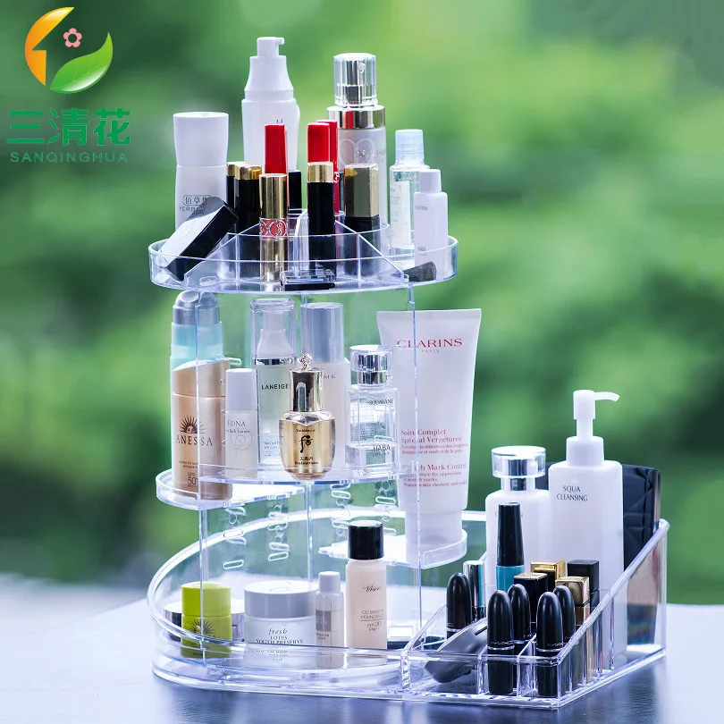 Sanqing Flower 360-Degree Rotating Cosmetic Box Transparent Lipstick Storage Rack Multi-functional Desktop Storage Box Manufactu
Sanqing Flower 360-Degree Rotating Cosmetic Box Transparent Lipstick Storage Rack Multi-functional Desktop Storage Box Manufactu
