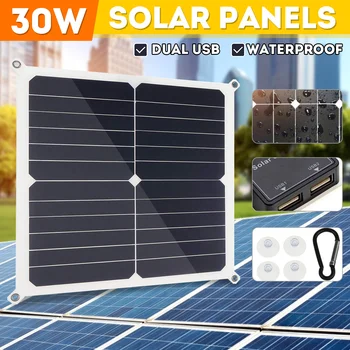 Flexible Dual USB Solar Panel 30w Panels Solar Cells Cell Module DC for Car Yacht Light RV 12v Battery Boat 5v Outdoor Charger
Flexible Dual USB Solar Panel 30w Panels Solar Cells Cell Module DC for Car Yacht Light RV 12v Battery Boat 5v Outdoor Charger