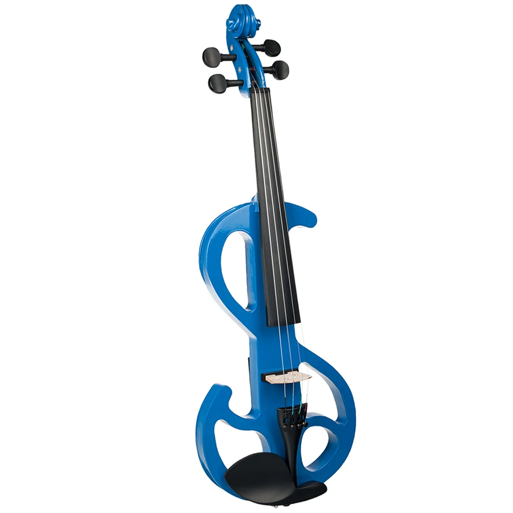 1 Set 4/4 Electric/Silent Violin Blue Concert Gig Stage Performance Accessory 1 Set 4/4 Electric/Silent Violin Blue Concert Gig Stage Performance Accessory