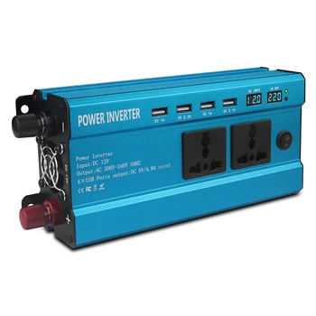 Car Inverter DC 12/24/48V To AC 220V 2000W Inverter Voltage Transformer Converter 4 USB LED Dual Display Solar Inverter Socket
Car Inverter DC 12/24/48V To AC 220V 2000W Inverter Voltage Transformer Converter 4 USB LED Dual Display Solar Inverter Socket