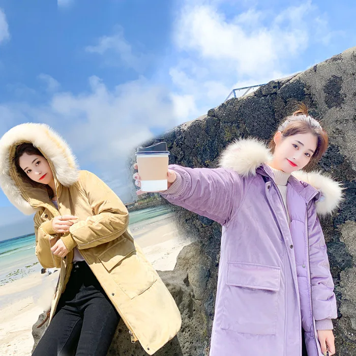 2019 Winter New Style Cotton Coat Gold Velvet Women's Mid-length INS Cotton-padded Jacket over-the-Knee Cotton Coat Large Fur Co
2019 Winter New Style Cotton Coat Gold Velvet Women's Mid-length INS Cotton-padded Jacket over-the-Knee Cotton Coat Large Fur Co