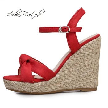 Arden Furtado Summer Fashion Trend Women's Shoes Wedges Buckle Blue Red Sandals Classics Party Shoes Big size 50
Arden Furtado Summer Fashion Trend Women's Shoes Wedges Buckle Blue Red Sandals Classics Party Shoes Big size 50