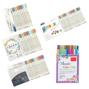 10/12/15/20/30 Colors Metallic Micron Pen Detailed Metal Paint Maker DIY Album Paper Drawing School Art Supplies 
10/12/15/20/30 Colors Metallic Micron Pen Detailed Metal Paint Maker DIY Album Paper Drawing School Art Supplies