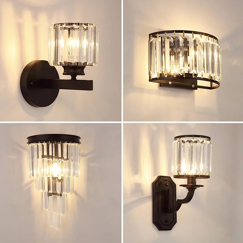 Хрустальная настенная лампа прикроватный светильник для спальни гостиной