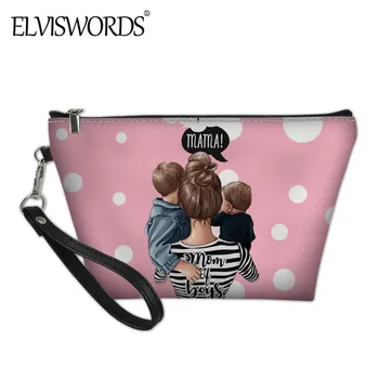 ELVISWORDS Durable PU Leather Cosmetic Bag Women Casual Handbag Cartoon Mom and Baby Print Lady Makeup bag Fashion Pouch Case
ELVISWORDS Durable PU Leather Cosmetic Bag Women Casual Handbag Cartoon Mom and Baby Print Lady Makeup bag Fashion Pouch Case